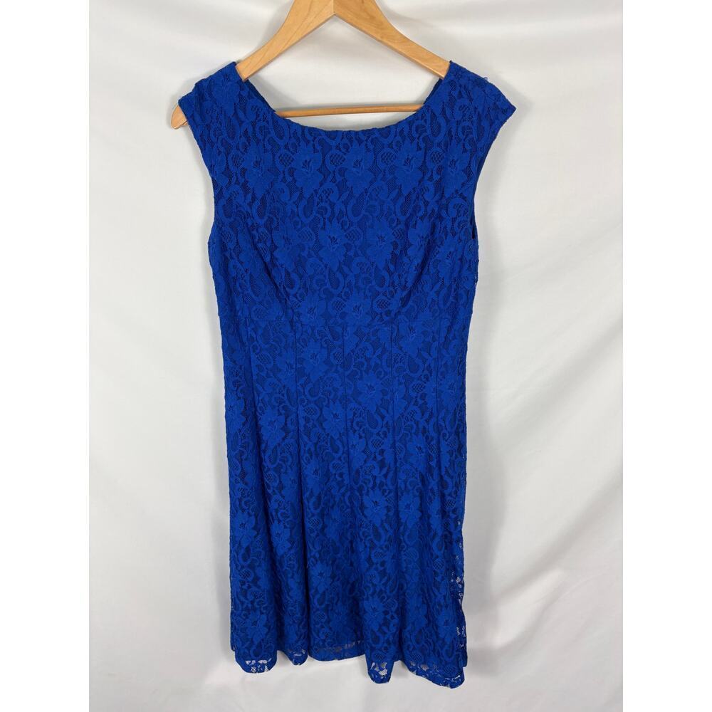 Lauren Ralph Lauren Blue Lace Dress Size 12